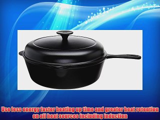 Le Creuset Cast Iron Deep Covered Skillet 27 cm 3.5 L - Satin Black