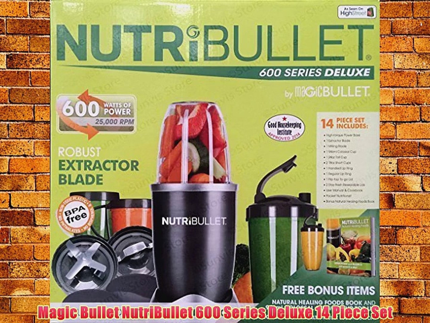Magic Bullet NutriBullet 600 Series Deluxe 14 Piece Set - video Dailymotion