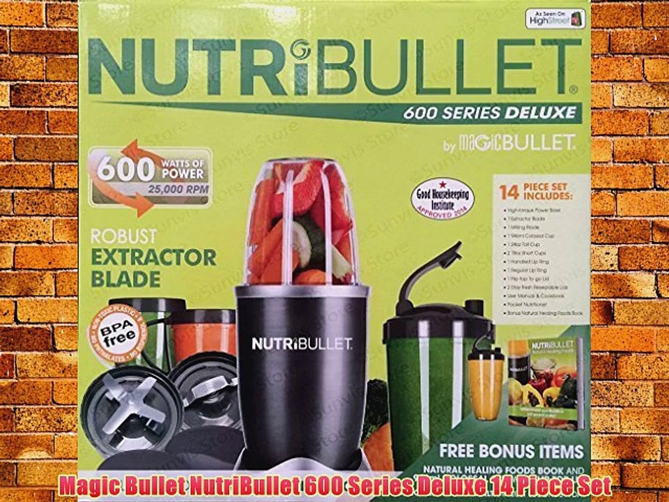 Magic Bullet NutriBullet 600 Series Deluxe 14 Piece Set