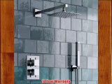 Thermostatic Mixer Shower Set 2 Way Valve with Square 8 Head   Hand Held