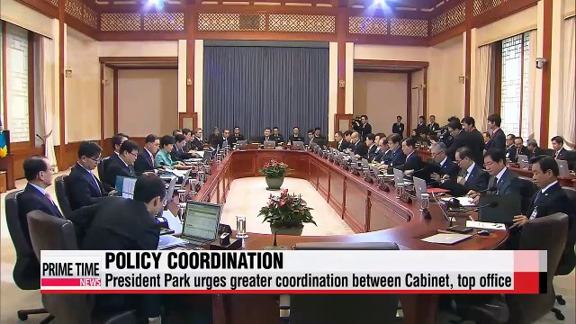 President Park calls for greater coordination between Cabinet, her office