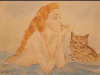 IL GATTO NELL' ARTE - DIPINTI DI DONNE CON GATTI