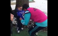 First Training of Chelsea FC with Juan Guillermo Cuadrado at a snowy Cobham