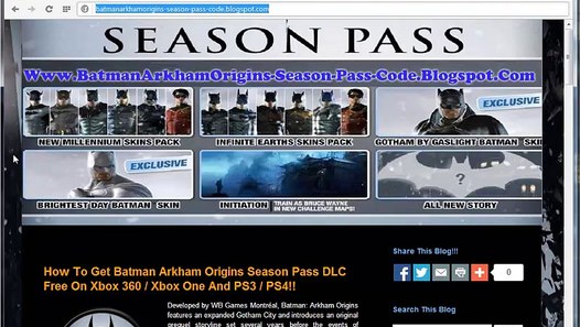 Batman Arkham Origins Season Pass Code Generator - video dailymotion