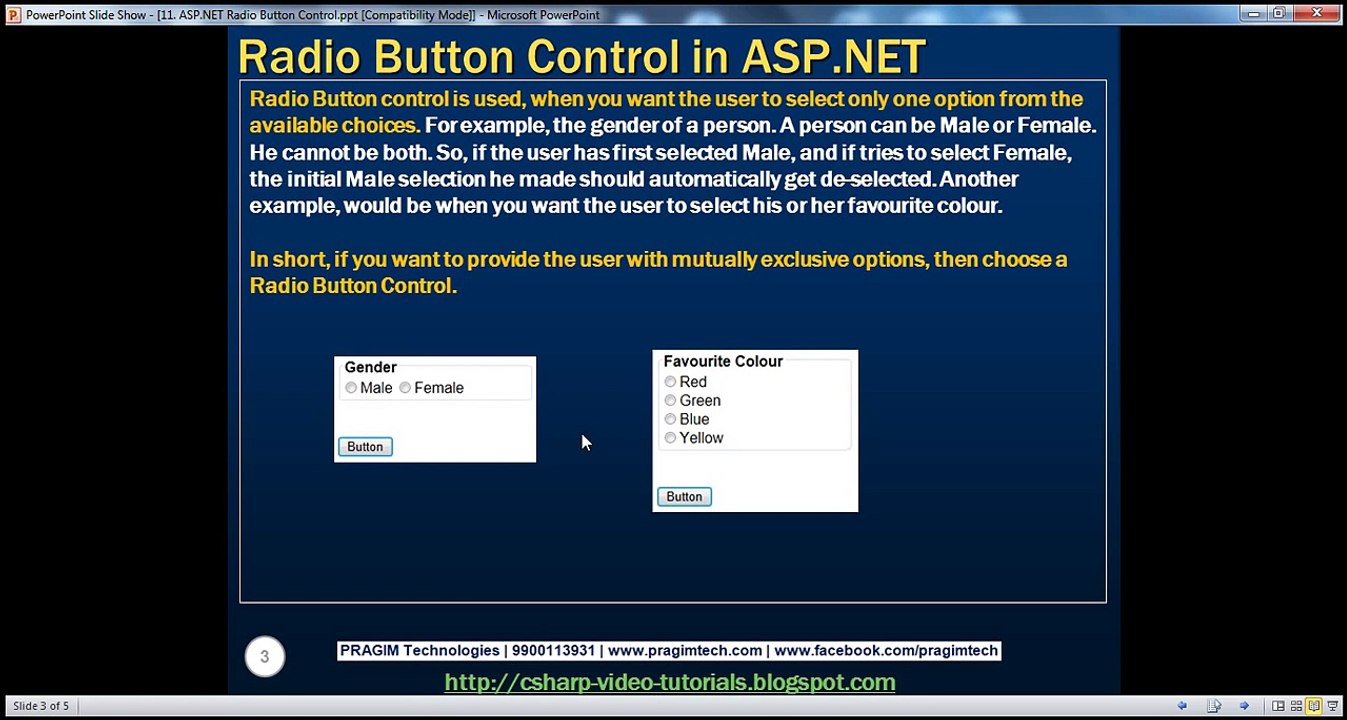 Active-Server-Pages-NET-ASPNET-Radio-Button-control-Step-by-Step-Lesson-11