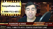 Sacramento Kings vs. Golden St Warriors Free Pick Prediction NBA Pro Basketball Odds Preview 2-3-2015