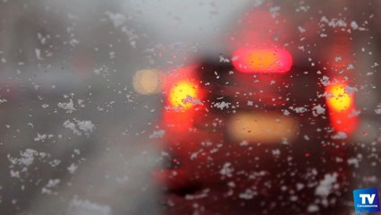 Et la neige annoncée est arrivée à Carcassonne ce mardi 3 février.