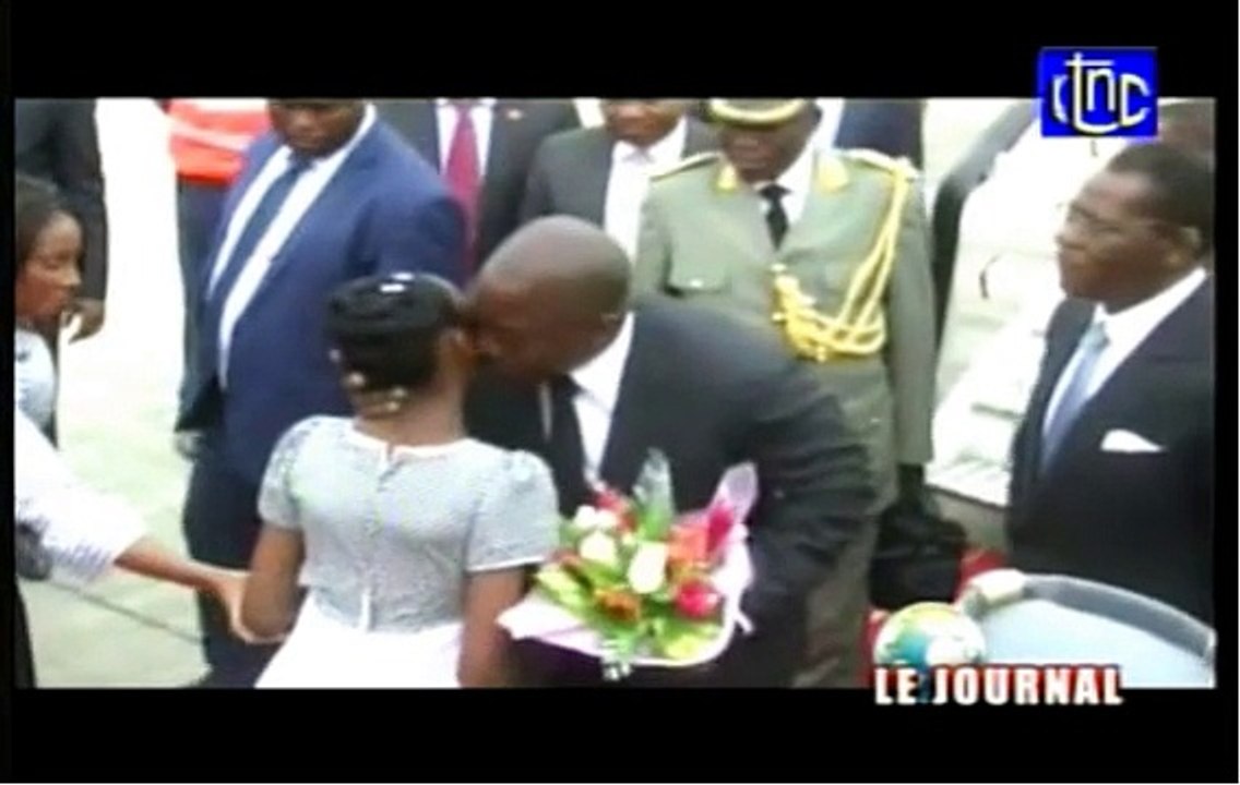 L'Arrivée de Joseph Kabila à Malabo à la rencontre des Léopards.