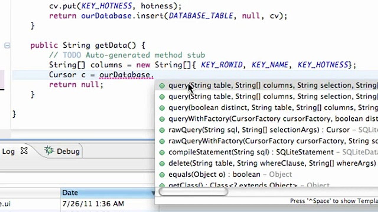 Android Application Development - 120 - Reading SQLite Database with Cursor