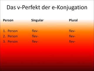 v-Perfekt der e-Konjugation