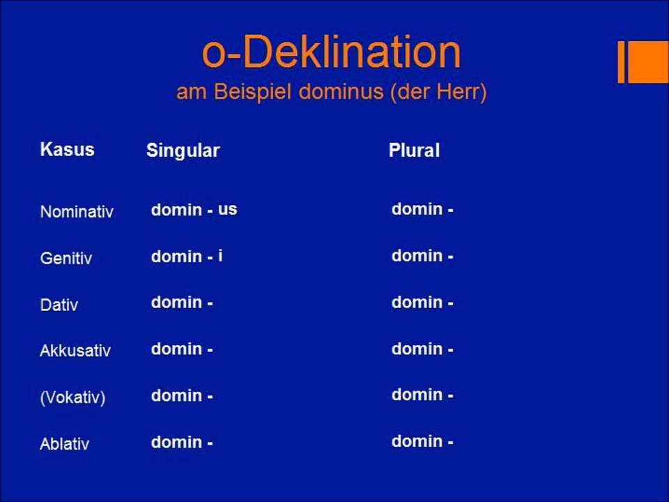 o-Deklination