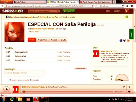 Sasha Persholja On Radio Rock Mexico