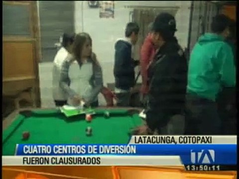 Cuatro centros de diversión fueron clausurados