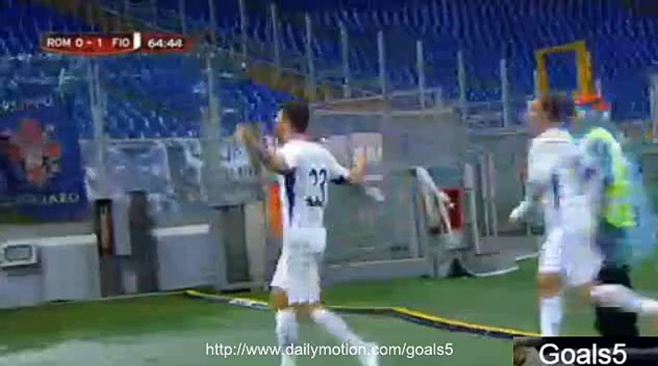 Mario Gomez Goal AS Roma 0 - 1 Fiorentina Coppa Italia 3-2-2015