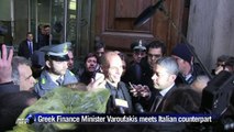 Greek Finance Minister Varoufakis meets counterpart in Italy