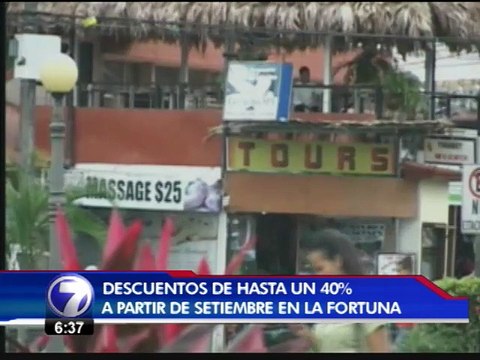 Empresarios turísticos de La Fortuna ofrecen atractivos descuentos