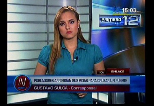 Ica: Pobladores arriesgan su vida al cruzar un puente inconcluso