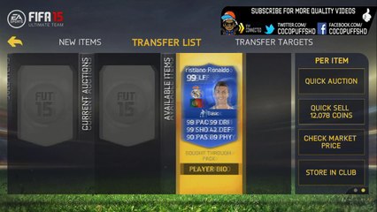 FIFA 15 IOS - 99 RATED TOTY CRISTIANO RONALDO GIVEAWAY!