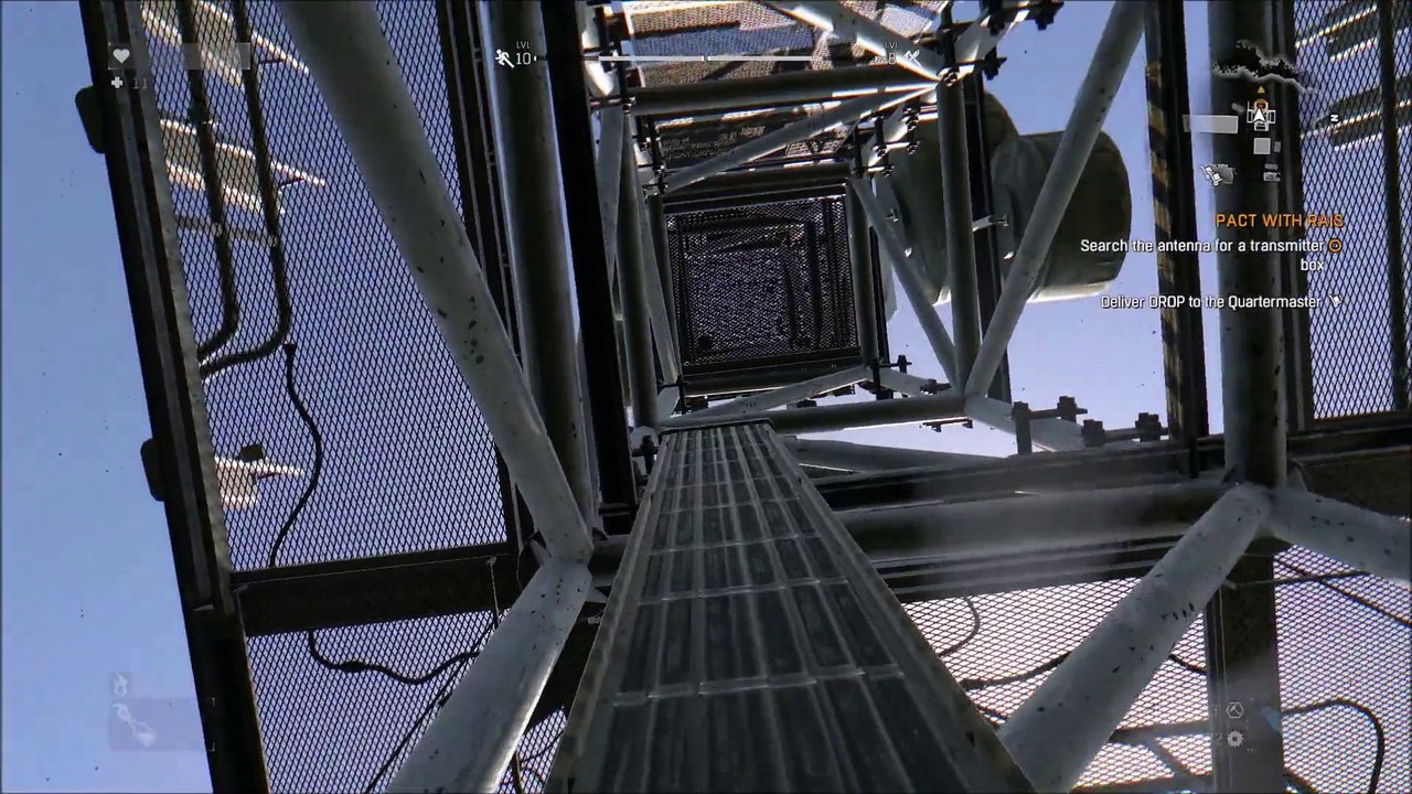 Antenna drop kick