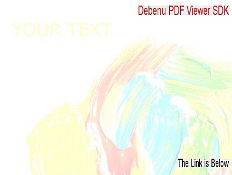 Debenu PDF Viewer SDK Serial - Download Now (2015)