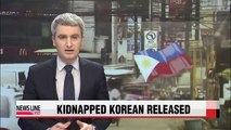 Korean released after his abduction in Philippines 2 weeks ago