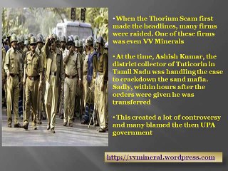 UPA Might Be A Part Of Rs.48 Lakh Crore Thorium Disappearance, But VV Minerals Is Not Involved