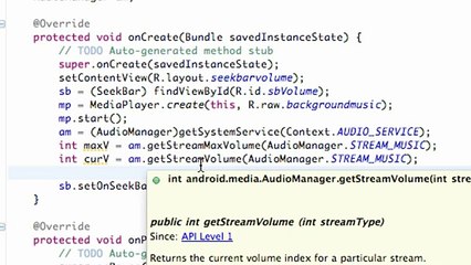 Android Application Development - 193 - Changing the Volume with a SeekBar