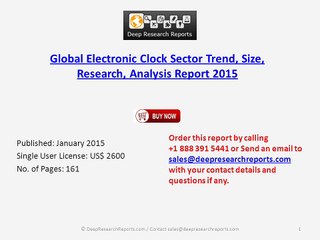 Global Electronic Clock Sector Trend, Size, Research, Analysis Report 2015