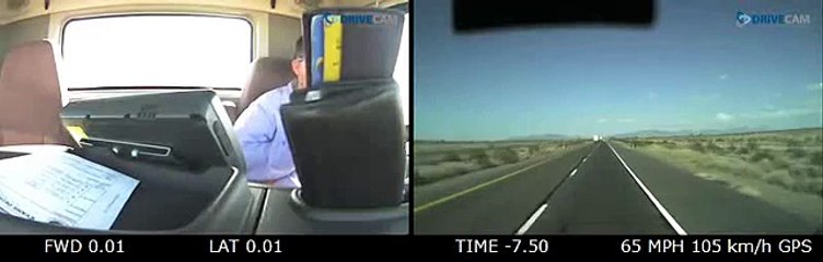 Dashboard video of trucker who crashed into police cars