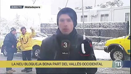 TV3 - Els Matins - La neu bloqueja part del Vallès Occidental
