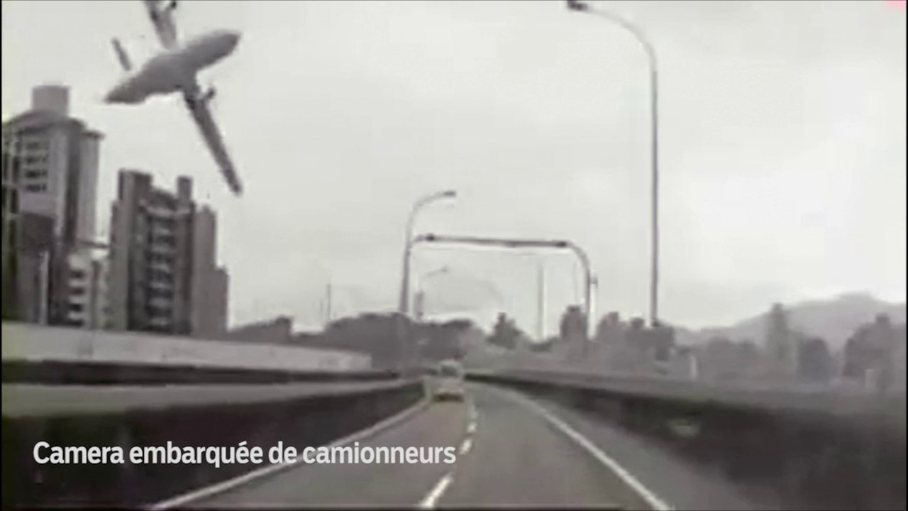 Taïwan : le crash de l'avion TransAsia filmé depuis un camion