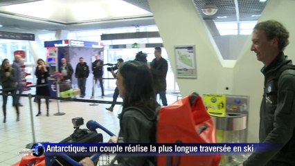 Antarctique : un couple réalise la plus longue traversée en ski