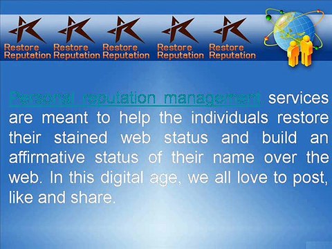 Personal Reputation Management Services | Restore Reputation