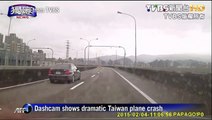 Dramatic footage shows Taiwan plane hitting bridge
