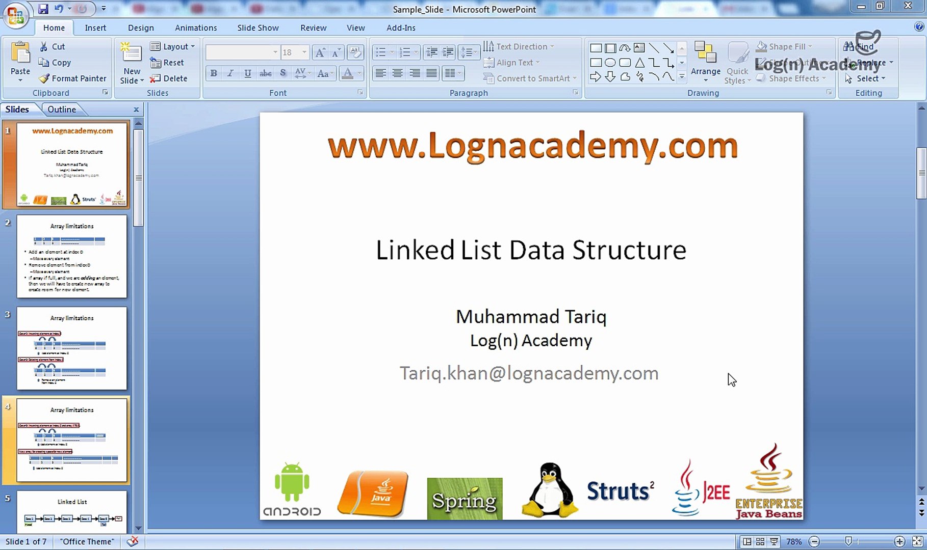 7. Data Structure and Implementation- Linked List Intro