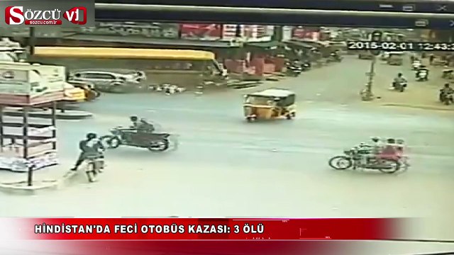Hindistan'da feci otobüs kazası