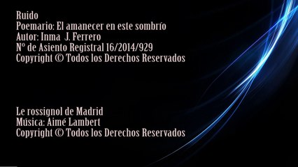Ruido - El amanecer en este sombrío - Inma J. Ferreo - Música - Aimé Lambert