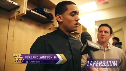 Jordan Clarkson Postgame Interview   Lakers vs Knicks   February 01, 2015   NBA 2014-15 Season (2)