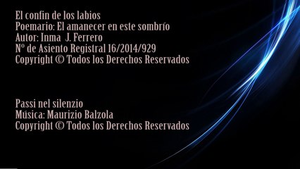 El confin de los labios - El amanecer en este sombrío - Inma J. Ferreo - Música - Maurizio Balzola