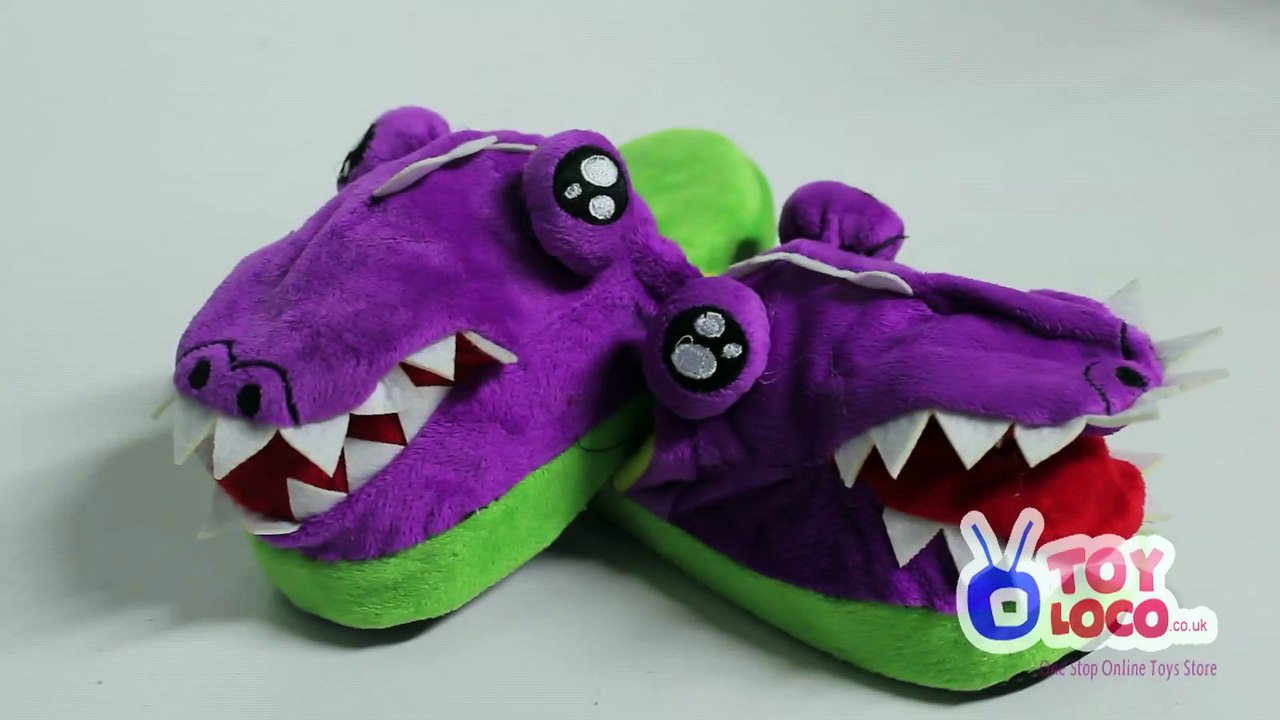 WWW.TOYLOCO.CO.UK Glow Flopz Plush Slippers For Kids With Lights