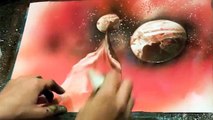 Airbrush painting secrets sunset, waves, planets,pyramids, mountains and more