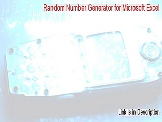 Random Number Generator for Microsoft Excel Crack - Risk Free Download 2015