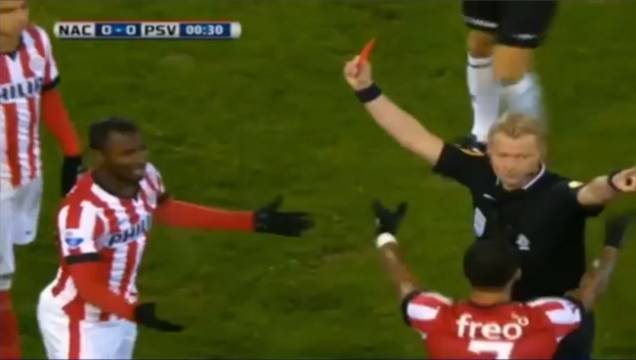 Il prend un carton rouge au bout de 29 secondes