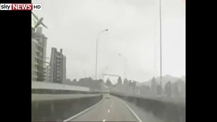 Passenger Jet Hits Bridge and Crashed in Taiwan