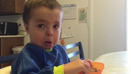 Toddler cries when he hears his sister cry