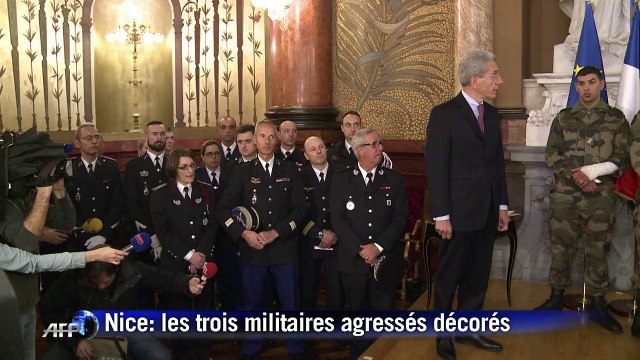 Nice: les trois militaires agressés décorés
