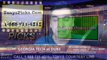 Duke Blue Devils vs. Georgia Tech Yellow Jackets Free Pick Prediction NCAA College Basketball Odds Preview 2-4-2015