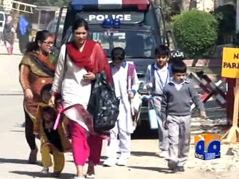Children return after grenade attack on Karachi school -Geo Reports-04 Feb 2015