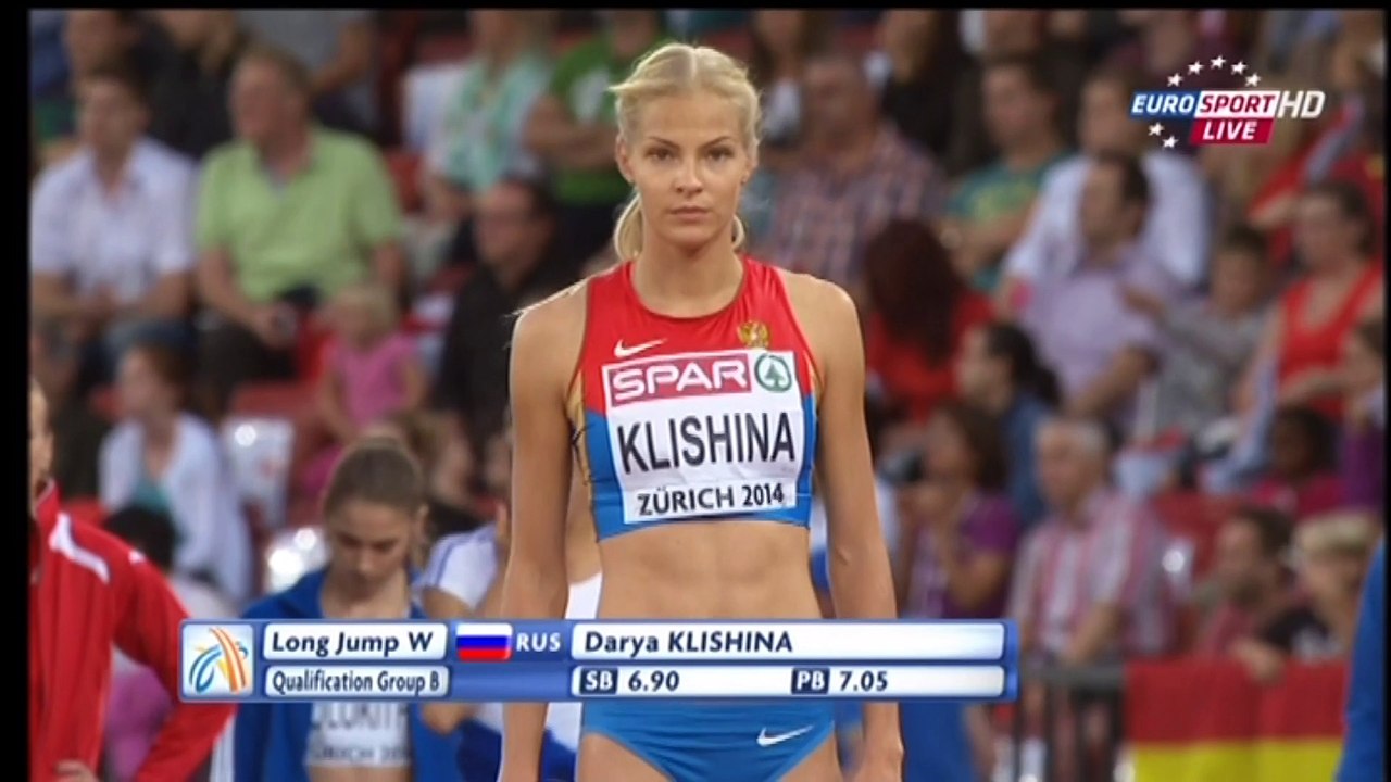 Darya Klishina Дарья Клишина 2014 11v European Championships Zurich Qualification August 12th (HD)