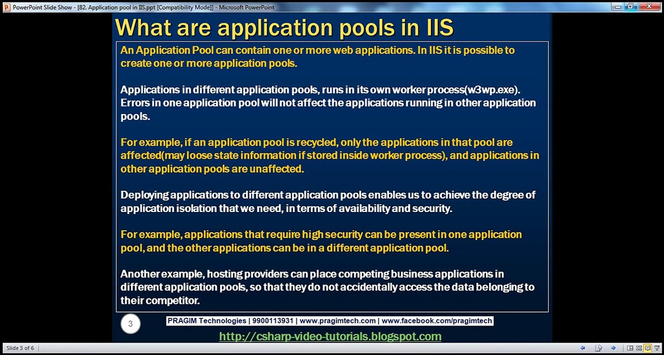 Active-Server-Pages-ASP-Application-pools-in-IIS-step-by-step-Lesson-82